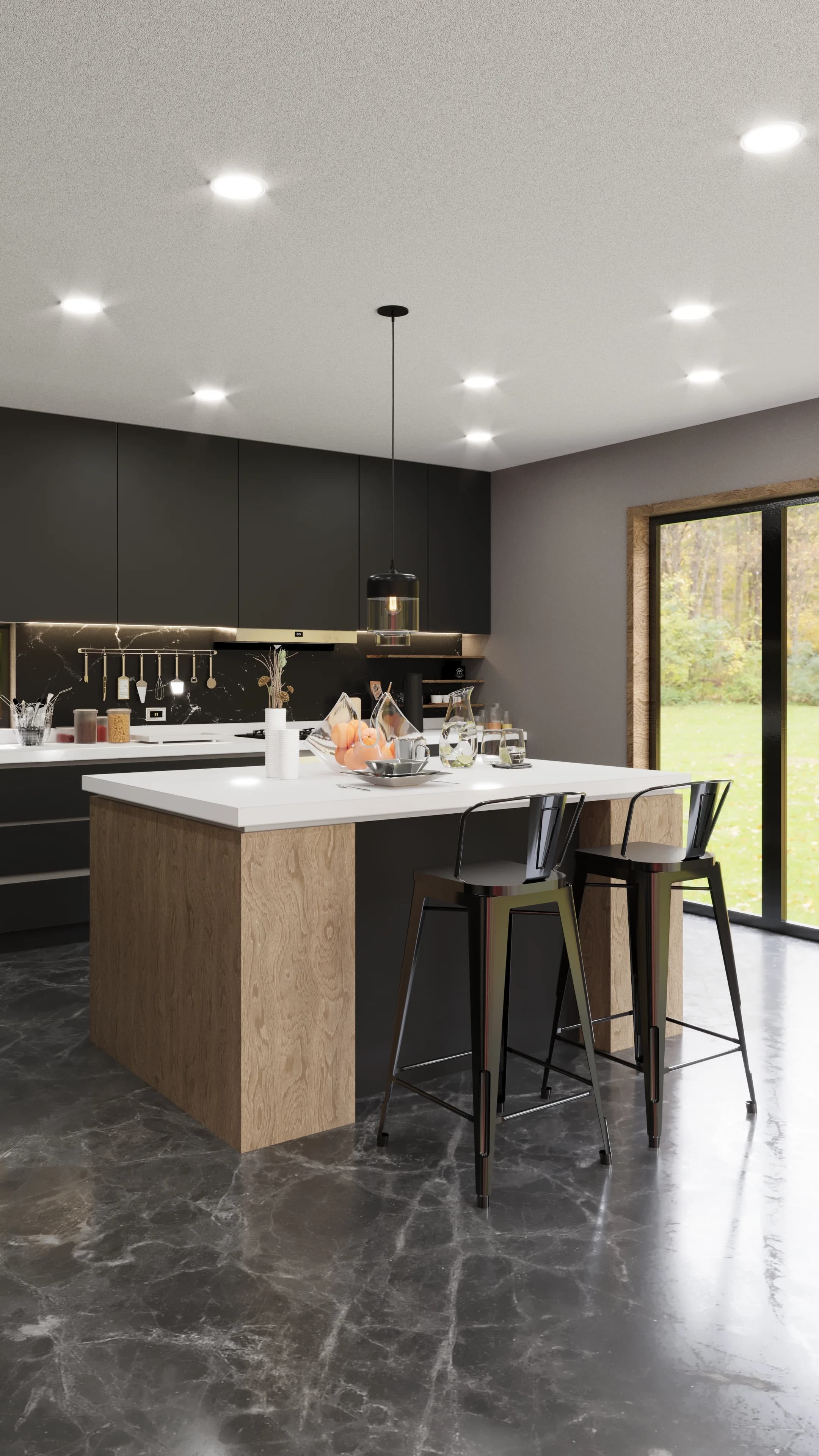 Diseño de interiores premium — sala de estar contemporánea